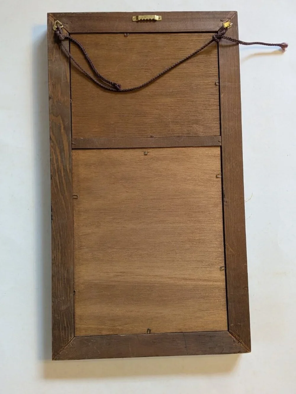 Vintage Wooden Mirror Wall Hanging 